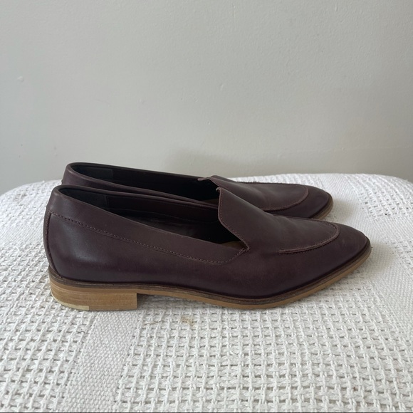 EVERLANE | Burgundy Leather Modern Loafers Sz 7 - Picture 3 of 5